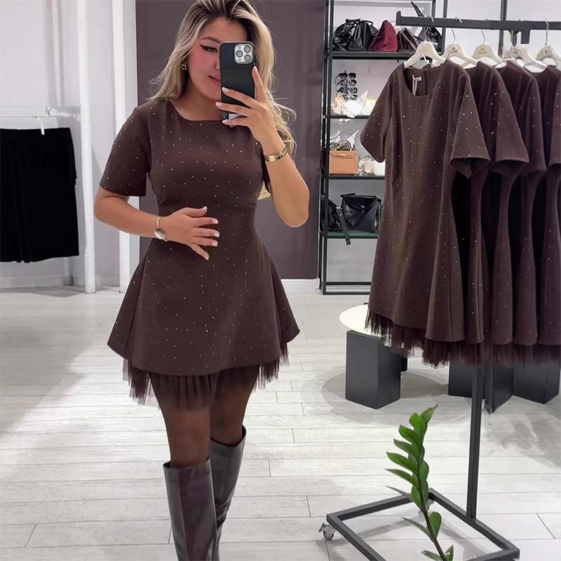 Sera Mini Dress | Sparkling Lace Trim 4