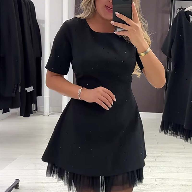 Sera Mini Dress | Sparkling Lace Trim 5