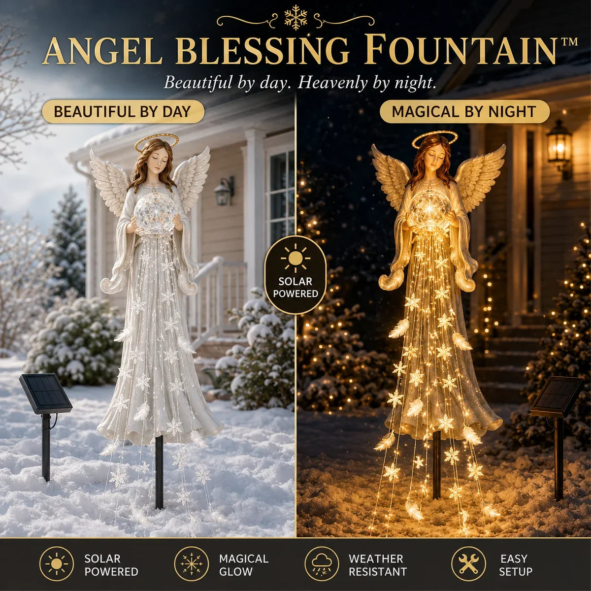 Sera Solar Garden Light | Angel Design, Weather-Resistant Outdoor Illumination 6