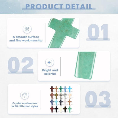 Serene Crystal Cross | Handcrafted Natural Stone 5