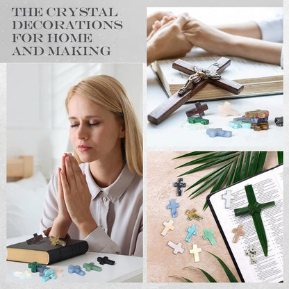 Serene Crystal Cross | Handcrafted Natural Stone 6
