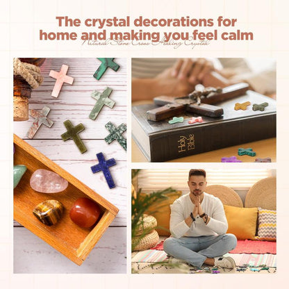 Serene Crystal Cross | Handcrafted Natural Stone 7