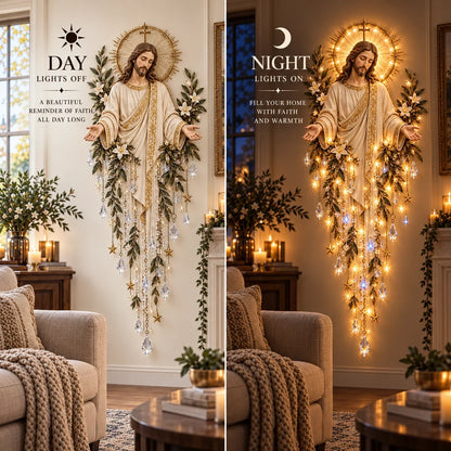 Serenlight Wall Art Décor | Lighted Jesus, Angel & Nativity Design for Living Room 2