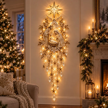Serenlight Wall Art Décor | Lighted Jesus, Angel & Nativity Design for Living Room 7