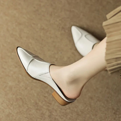Rovano — Saboturi slip-on din piele cu detalii cusute manual