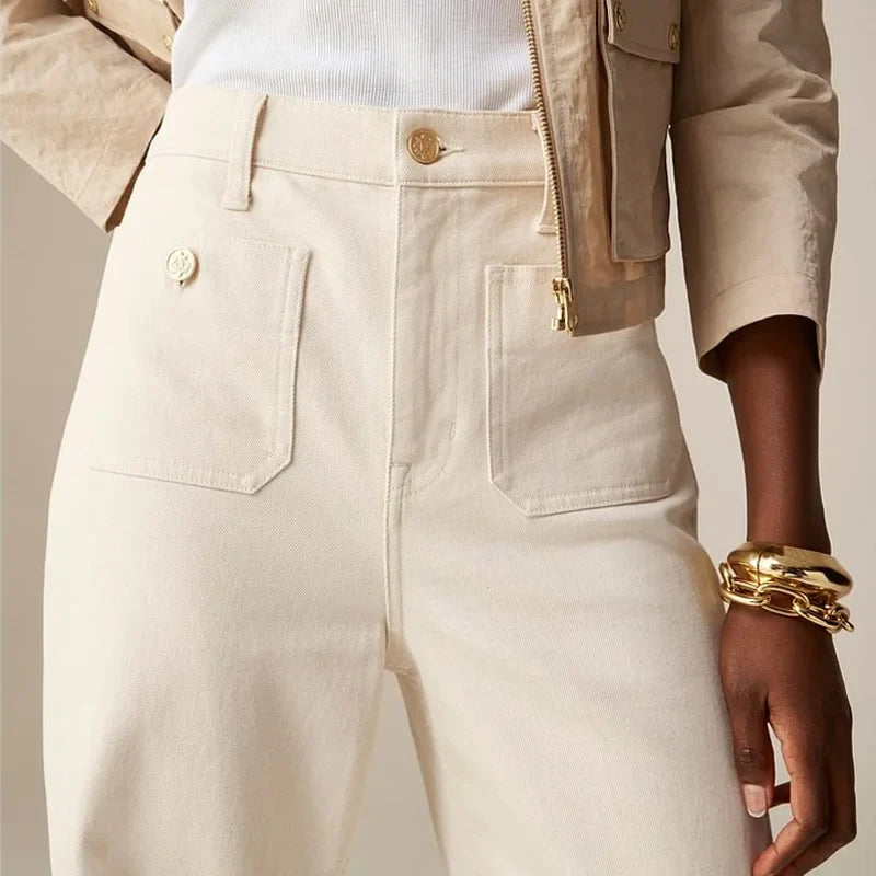 Norla Jeans — High-Waist Loose Fit Denim Trousers with Stretch