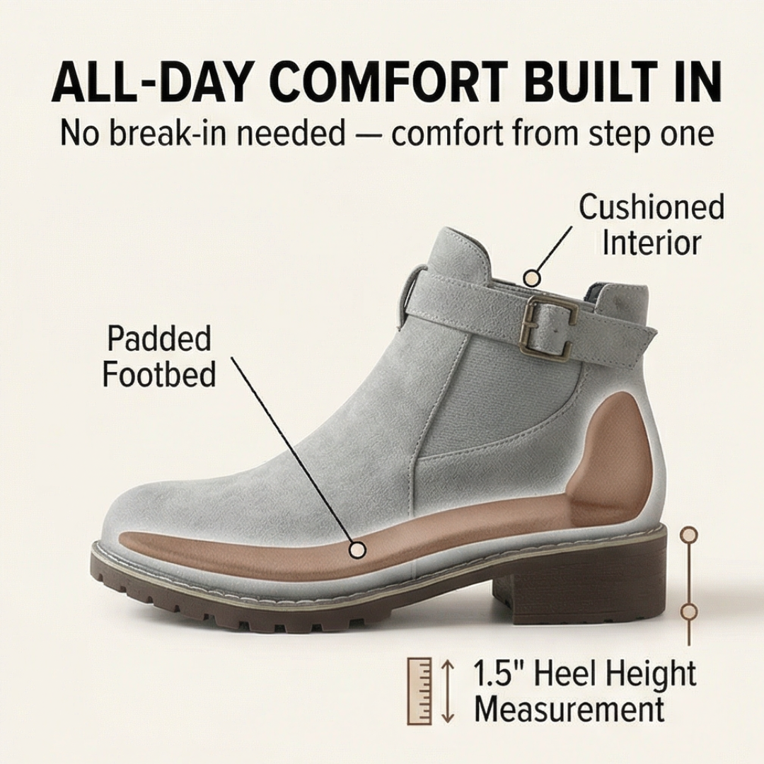 Sierra Ankle Booties | Suede-Look, Easy Slip-On 4
