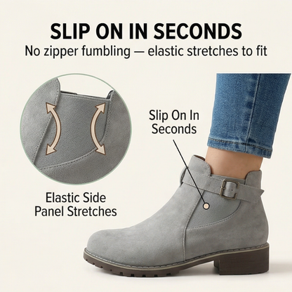 Sierra Ankle Booties | Suede-Look, Easy Slip-On 5