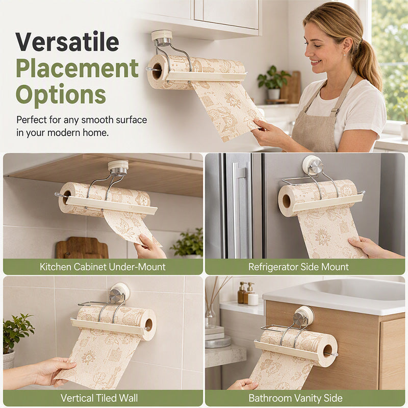 Sierra Paper Towel Holder | Suction Cup, Stainless Steel, Easy Tear 6