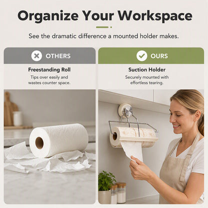 Sierra Paper Towel Holder | Suction Cup, Stainless Steel, Easy Tear 8