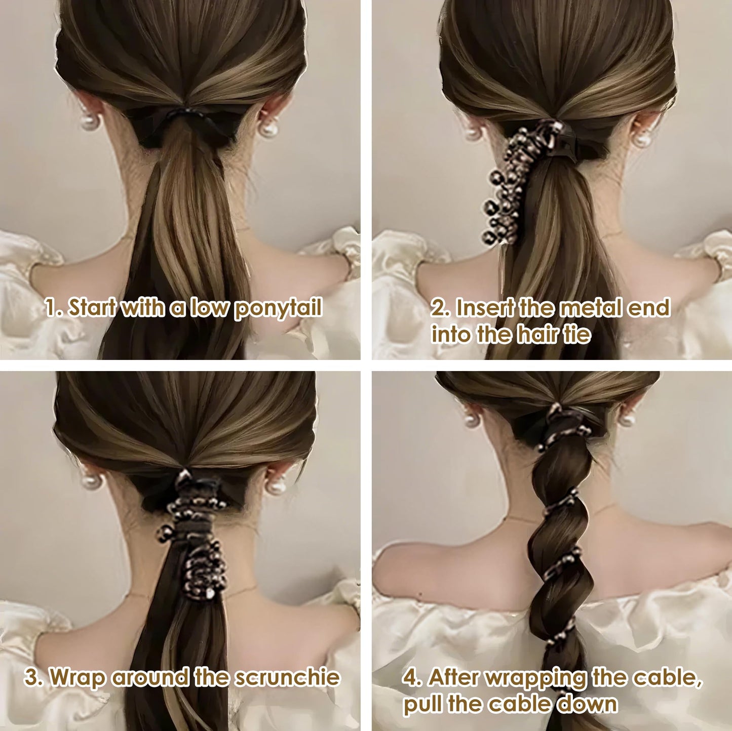 Sierra Spiral Hair Tie | Soft Elastic, Damage-Resistant Hold 3
