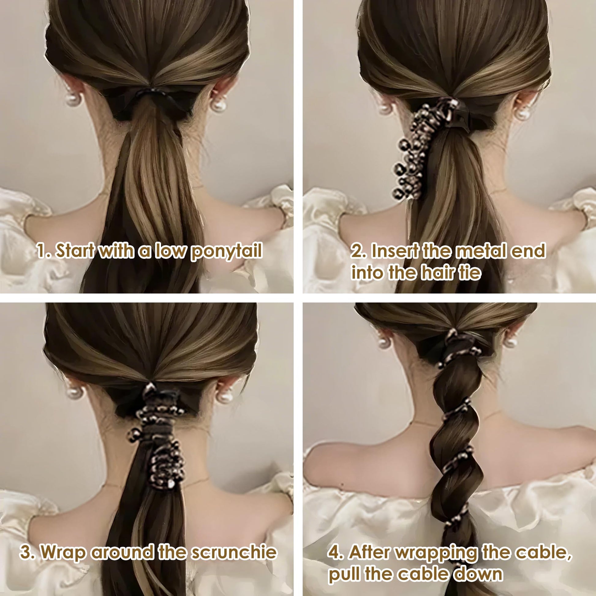 Sierra Spiral Hair Tie | Soft Elastic, Damage-Resistant Hold 3