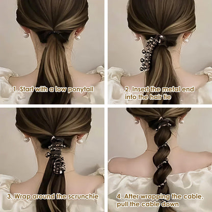 Sierra Spiral Hair Tie | Soft Elastic, Damage-Resistant Hold 3