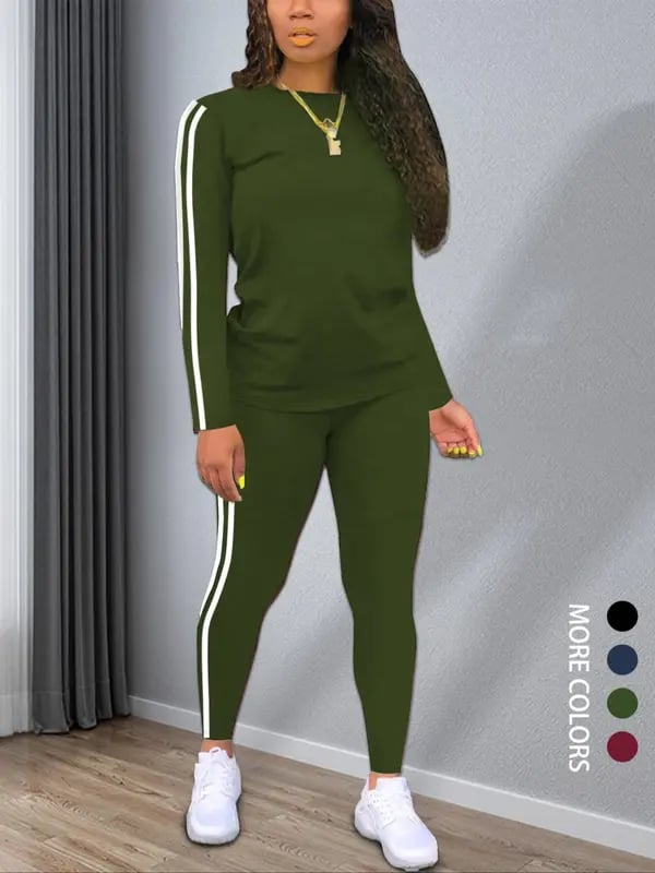 Sierra Striped Two-Piece Set | Long Sleeve Top & Pants 2
