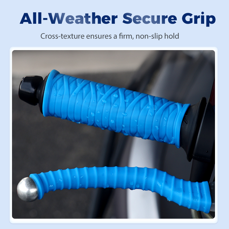 Silo Bike Handle Grips | Premium Silicone, Universal Fit, Shock Absorbing 2