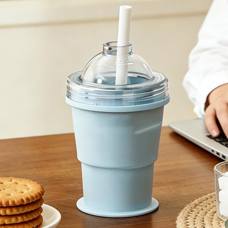 Silo Collapsible Cup | Food-Grade Silicone, Leak-Proof with Straw