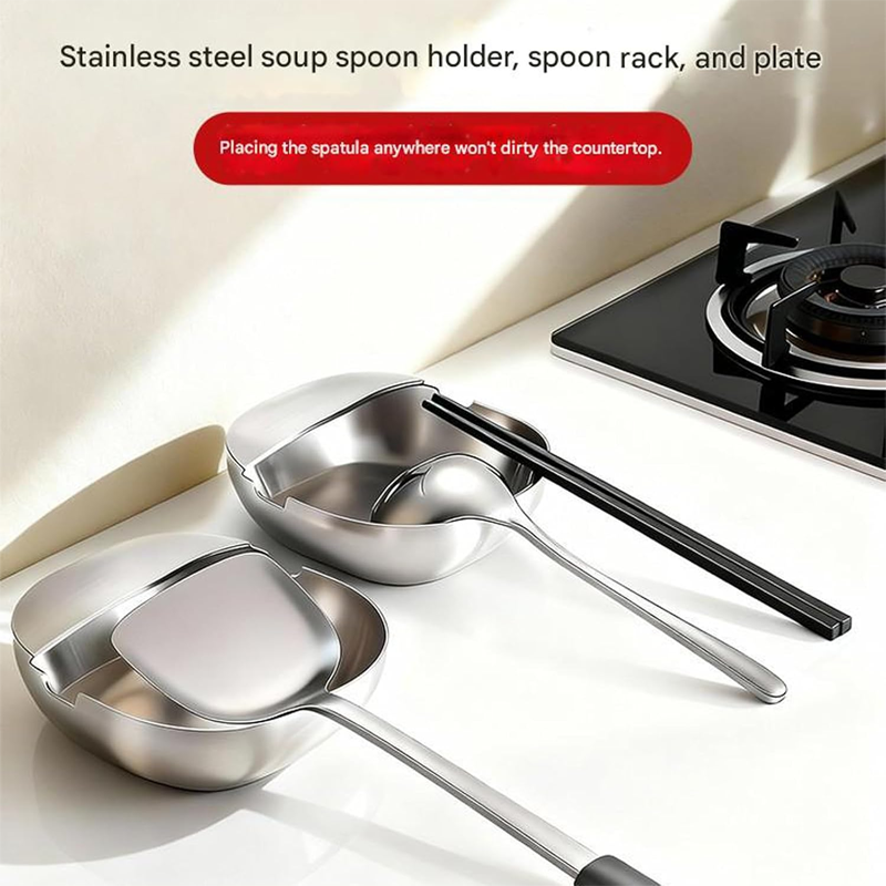 Sleek Spoon Rest | Rust-Proof Stainless Steel, U-Shaped Holder for Stove 1