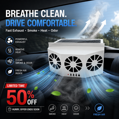 SolaCool Car Window Fan | Solar Powered, Enhanced Air Circulation 5