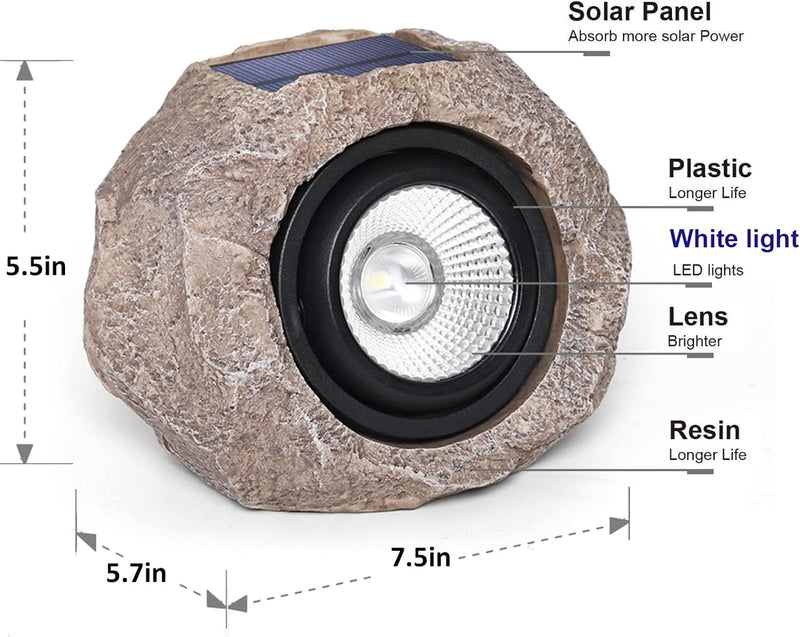 Sola Rock Lamp | Solar Powered, Waterproof 2