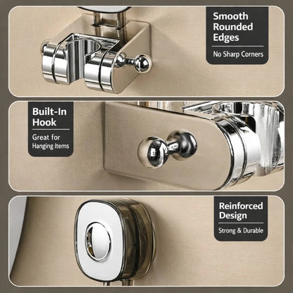 Sola Shower Head Holder | Adjustable Angle, Strong Suction, Rust-Resistant 5