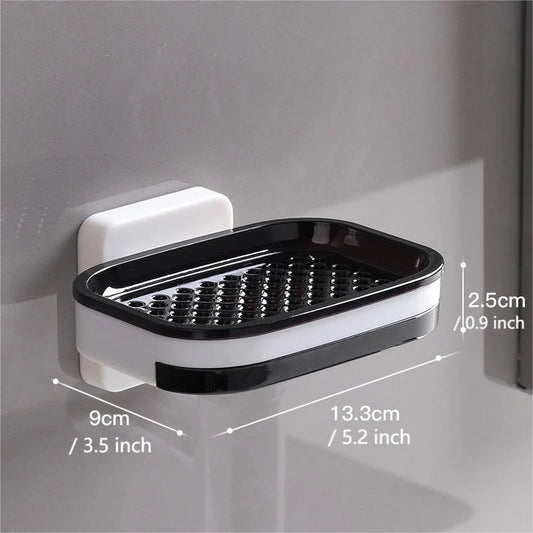 Sola Soap Dish | Self-Draining, No-Drill ABS Shower Soap Holder 0