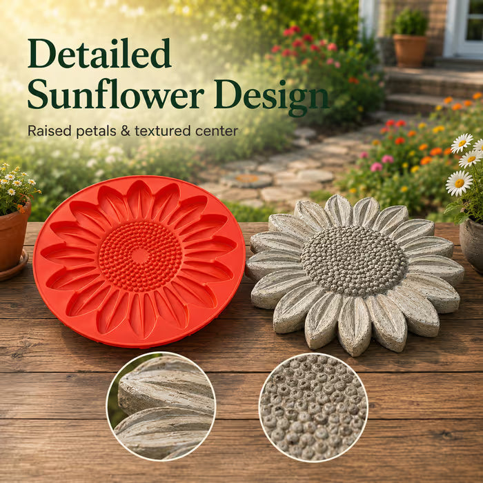 Sola Sunflower Mold | Reusable Garden Art for Custom Stepping Stones 2