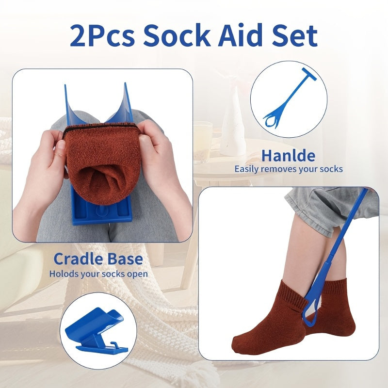 Sole Sock Aid | Easy Grip, Long Handle Sock Assistance Device 5