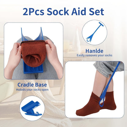 Sole Sock Aid | Easy Grip, Long Handle Sock Assistance Device 5