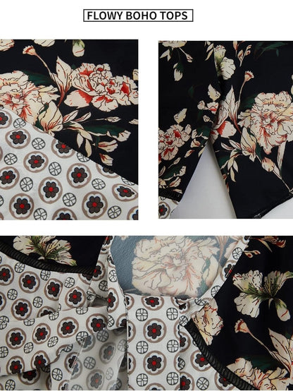 Soleil Floral Kimono | Lightweight Chiffon, Ruffle Sleeve Beach Cover-Up 3