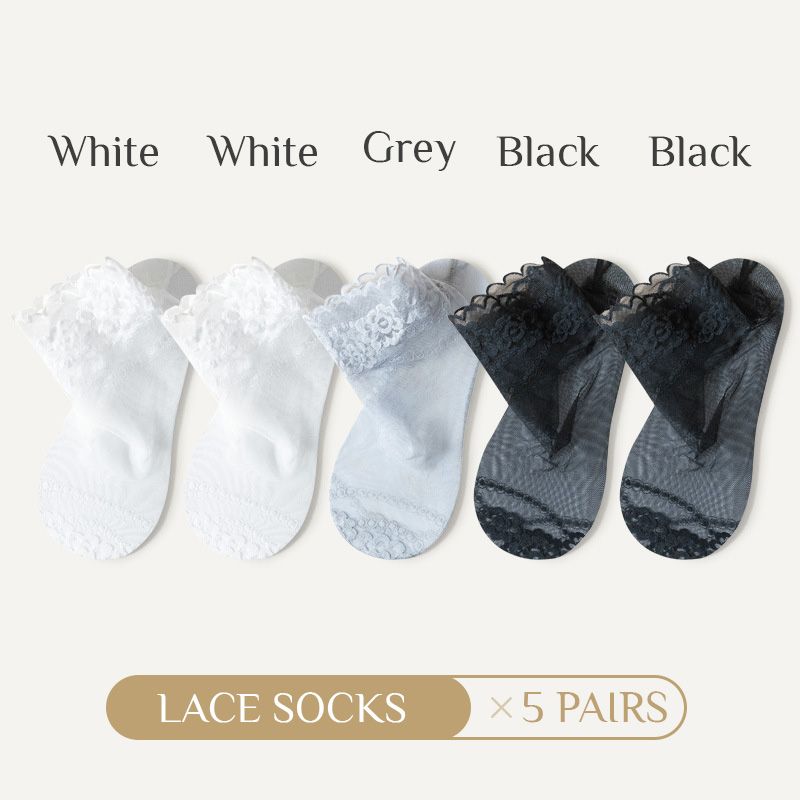 Soleil Lace Socks | Anti-Slip, Breathable 2