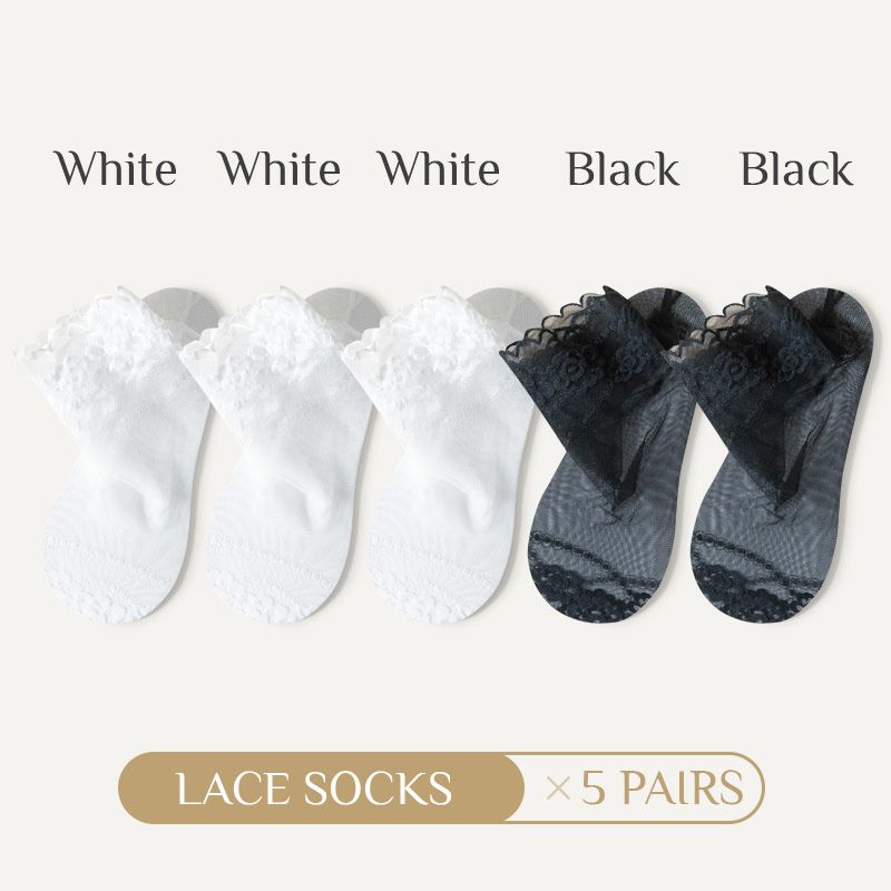 Soleil Lace Socks | Anti-Slip, Breathable 3