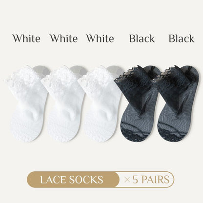 Soleil Lace Socks | Anti-Slip, Breathable 3