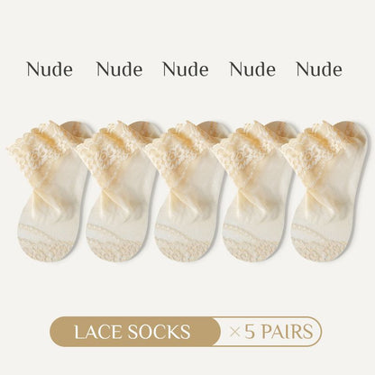 Soleil Lace Socks | Anti-Slip, Breathable 6