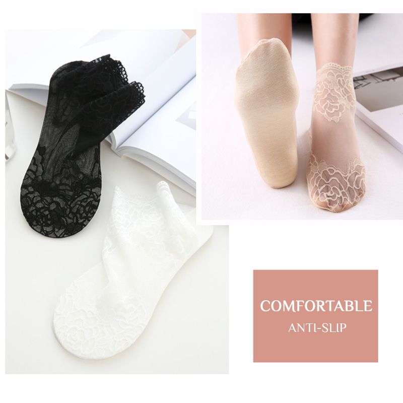 Soleil Lace Socks | Anti-Slip, Breathable 8