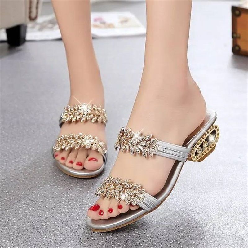 Soleil Women's Sandals | Rhinestone Embellished, Comfortable Fit 2