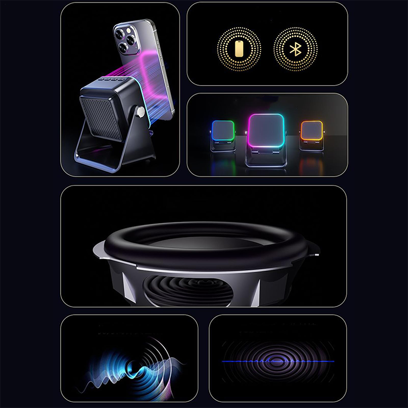 Sonic Induction Speaker | 5-in-1 with Adjustable Phone Stand 3