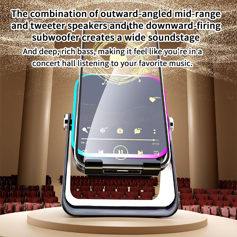 Sonic Induction Speaker | 5-in-1 with Adjustable Phone Stand 5