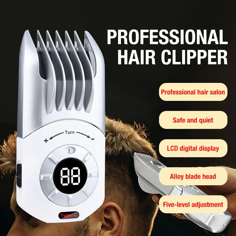 Sonic Self Hair Clipper | Cordless, Adjustable Length, Digital Display for Men 1