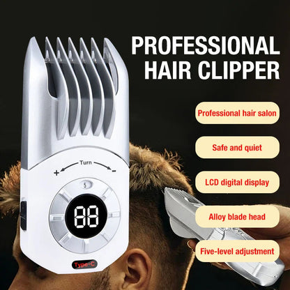 Sonic Self Hair Clipper | Cordless, Adjustable Length, Digital Display for Men 1