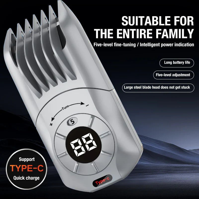 Sonic Self Hair Clipper | Cordless, Adjustable Length, Digital Display for Men 2