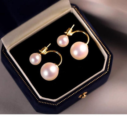 Sora Drop Earrings | Dual-Bead Pearl Design 1