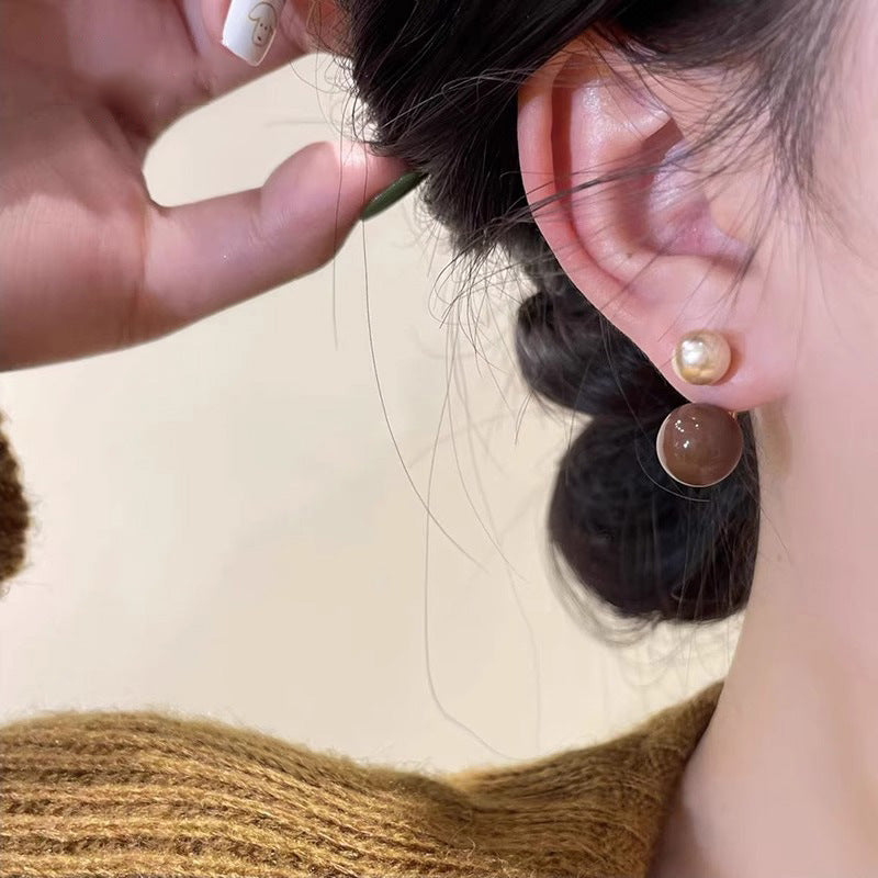 Sora Drop Earrings | Dual-Bead Pearl Design 7