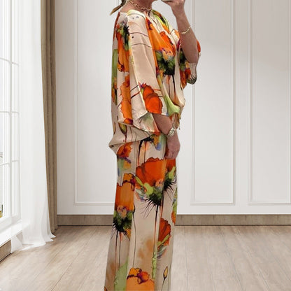 Sora Floral Two-Piece Suit | Lightweight, Plus Size, Loose Fit 4