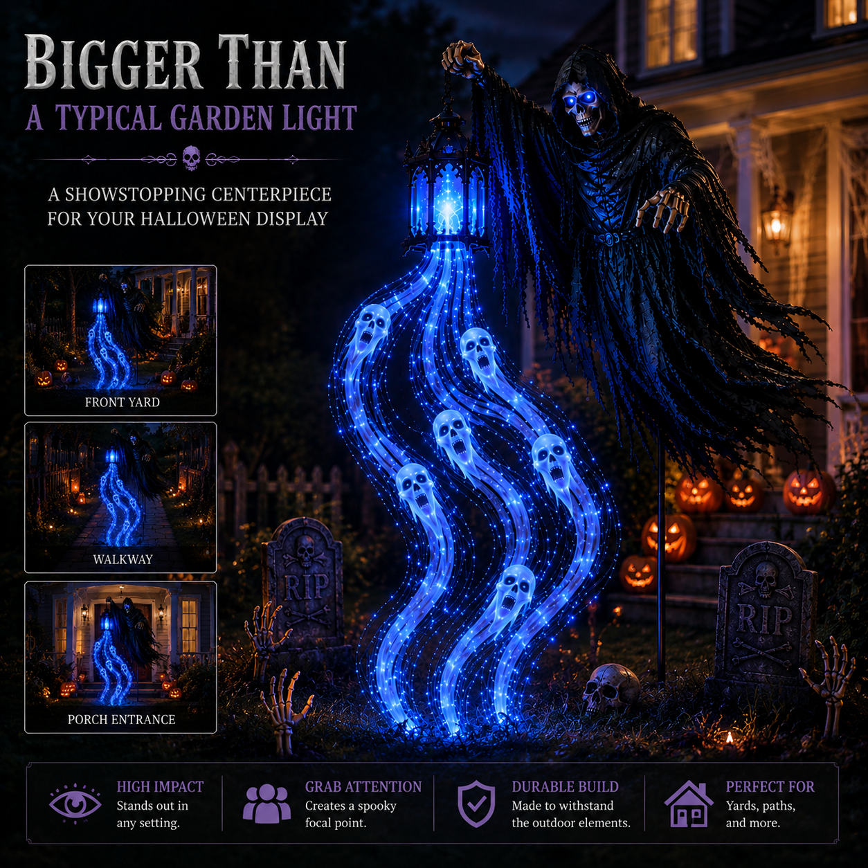 Sora Halloween Garden Light | Animated LED Outdoor Decoration 2