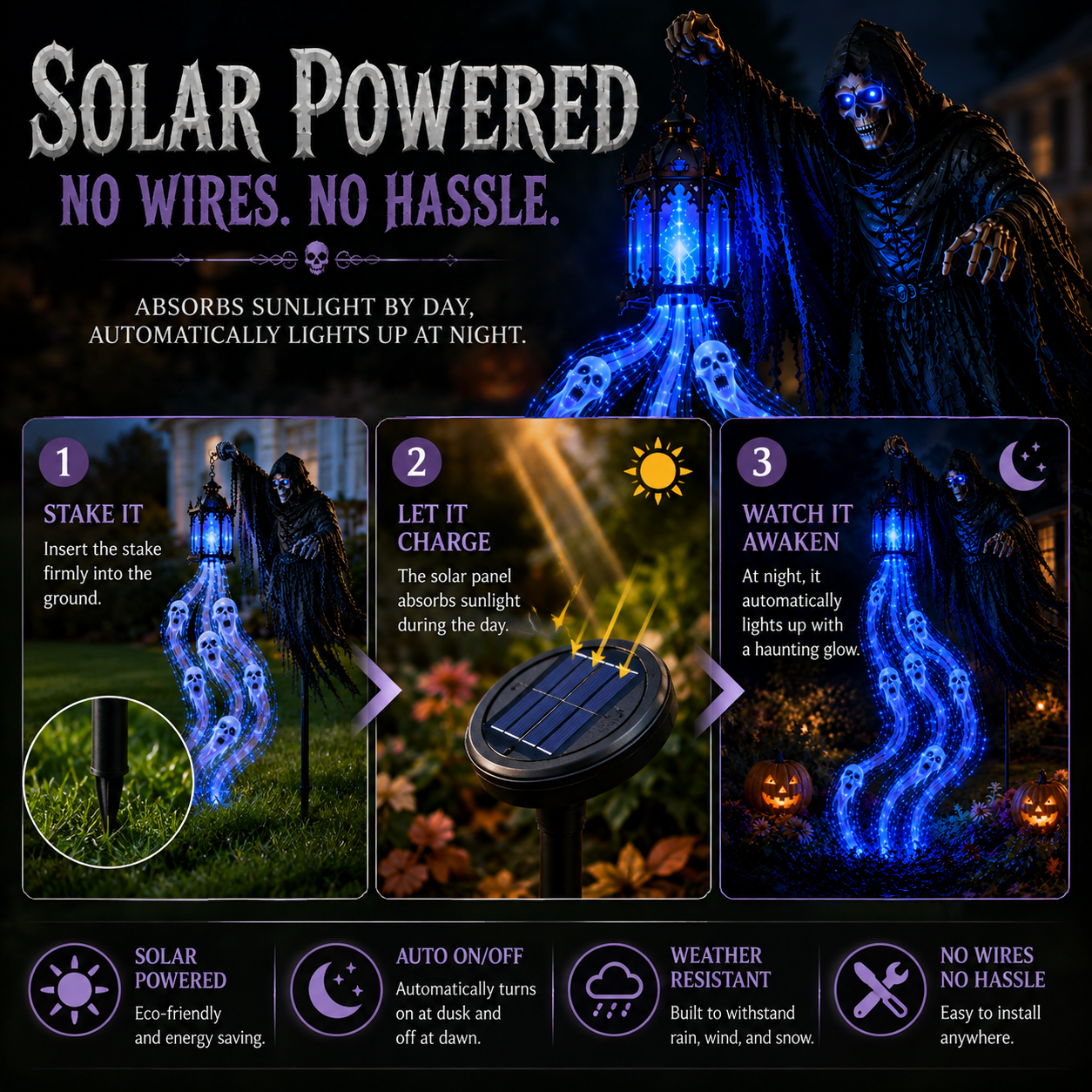 Sora Halloween Garden Light | Animated LED Outdoor Decoration 3