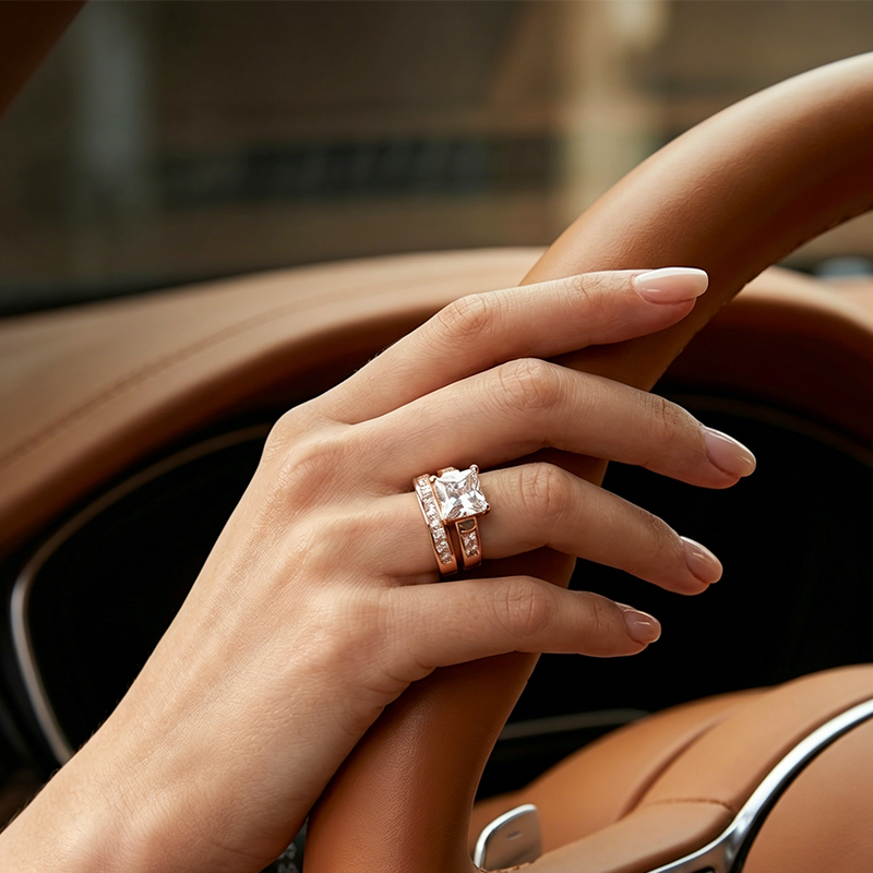 Sora Sparkle Ring | Brilliant Cubic Zirconia, Durable Copper Base 1