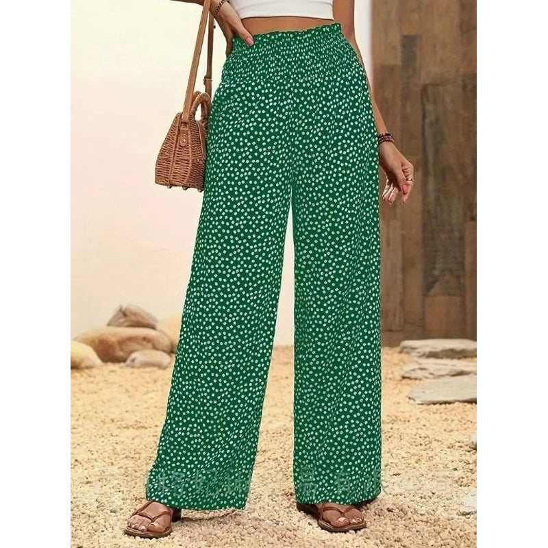 Sora Wide Leg Pants | Smocked High Waist, Flowy Design 11