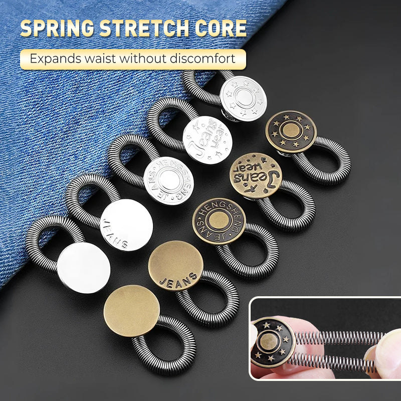 Sorin Waist Extender Button | Spring-Loaded Zinc Alloy for Jeans 1