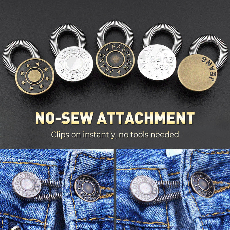 Sorin Waist Extender Button | Spring-Loaded Zinc Alloy for Jeans 2