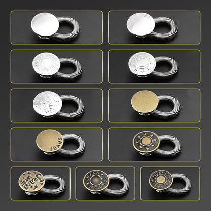 Sorin Waist Extender Button | Spring-Loaded Zinc Alloy for Jeans 3